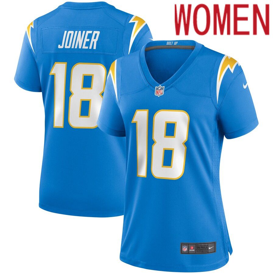 Women Los Angeles Chargers #18 Charlie Joiner Nike Powder Blue Game Retired Player NFL Jersey